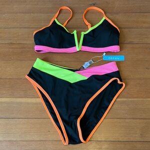 Fun color block bikini